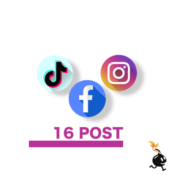 PROMO SOCIAL 16 POST AL MESE